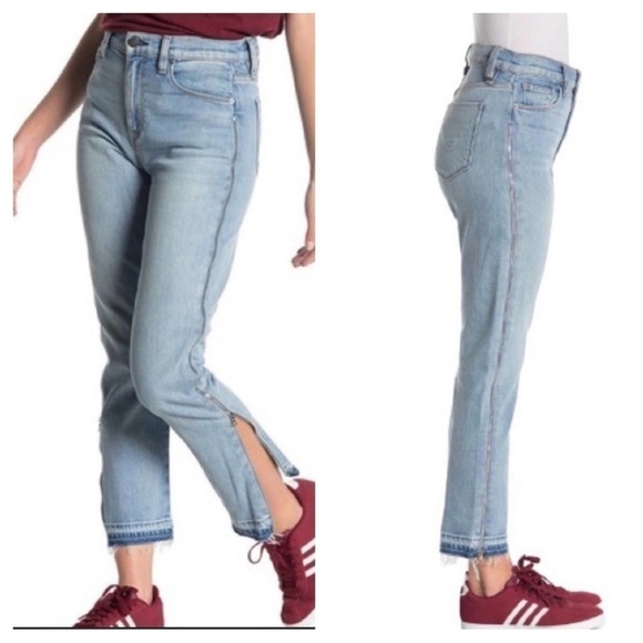Hudson Holly High Waist Side Zipper Straight Leg Jeans size 25 - Picture 4 of 17